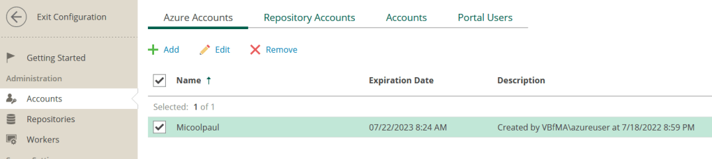 Image showing a single Azure account, name "Micoolpaul".